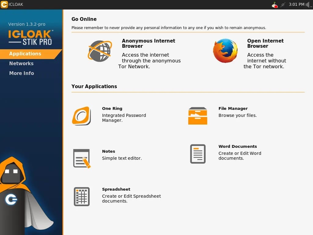 ICLOAK — Stik Pro application launcher