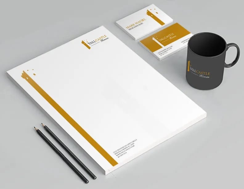 Tall Castle Homes — Homebuilder stationery and mug