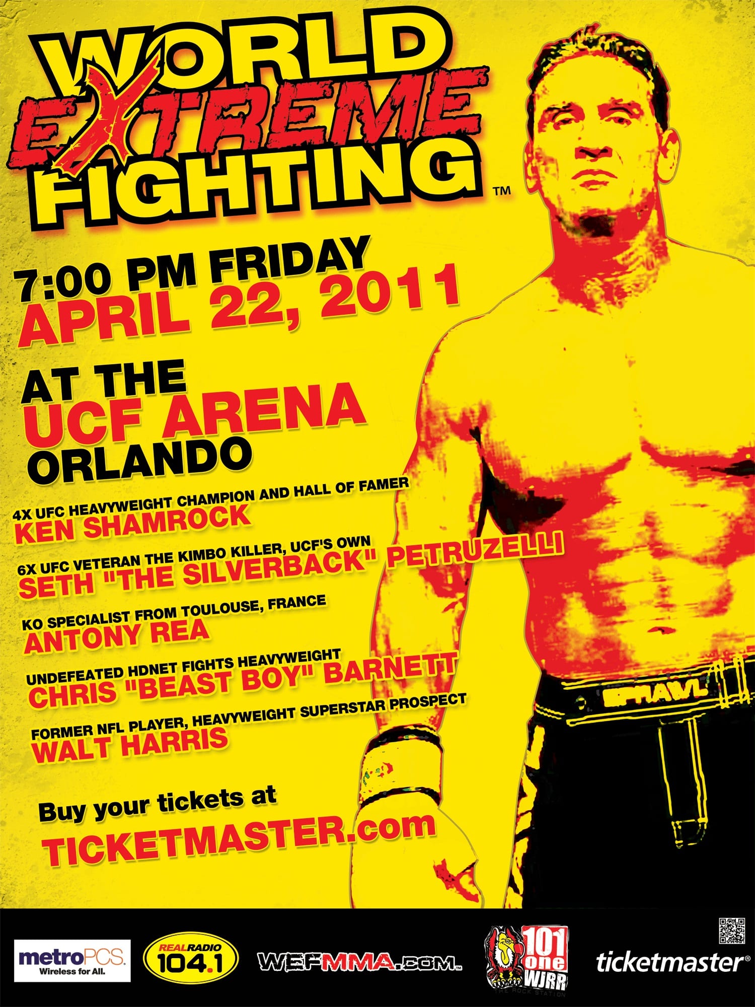 World Extreme Fighting — Fight-night event poster, UCF Arena